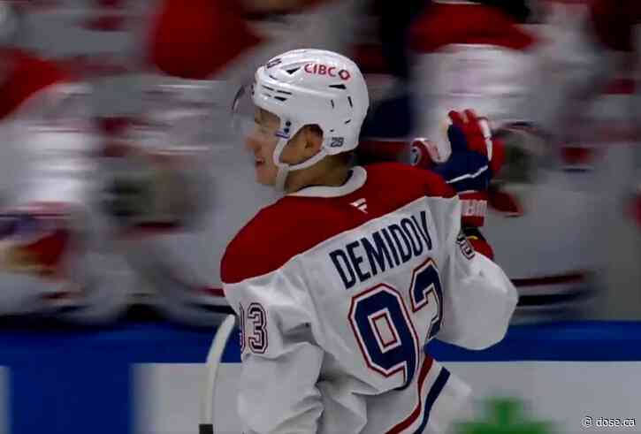 Ivan Demidov ranks among the NHL’s elite in terms of average shot speed