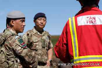 Gurkhas deployed to South Wales to help fight wildfires