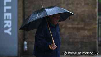 Met Office expects 'heavy showers' on Wednesday and Thursday as 36 areas on alert