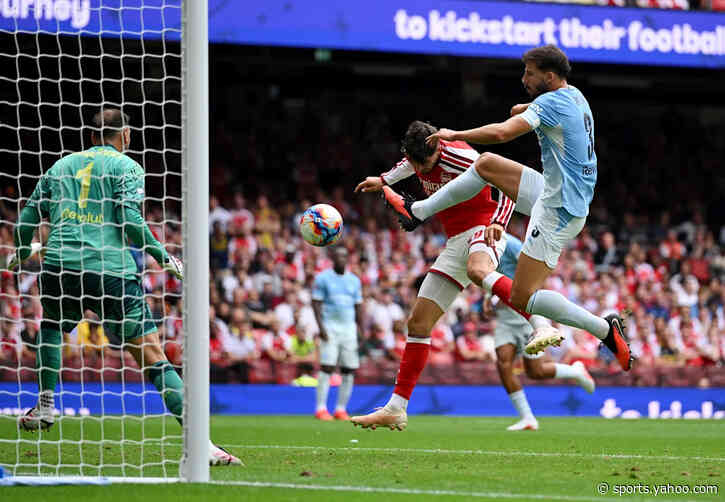 Community Shield: Arsenal in cruise control at halftime in Cardiff