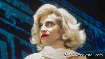 Pixie Lott makes her debut in Who Killed Marilyn? in the West End... as she nails iconic Monroe's look with bleached bob and red lips