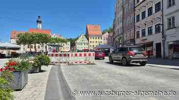 Alle Jahre wieder: Pflasterarbeiten am Hauptplatz in Landsberg