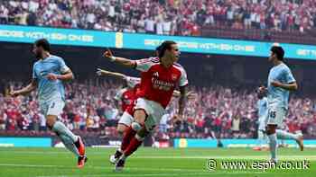 Arsenal vs. Man City LIVE: Latest updates and reaction as Arsenal claim Community Shield win over Manchester City