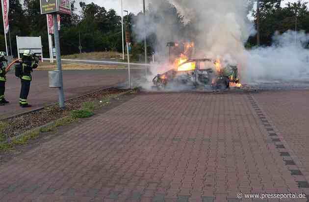 FW Speyer: Brand eines Elektrofahrzeugs an einer Ladesäule