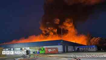Crews tackle warehouse blaze in early hours