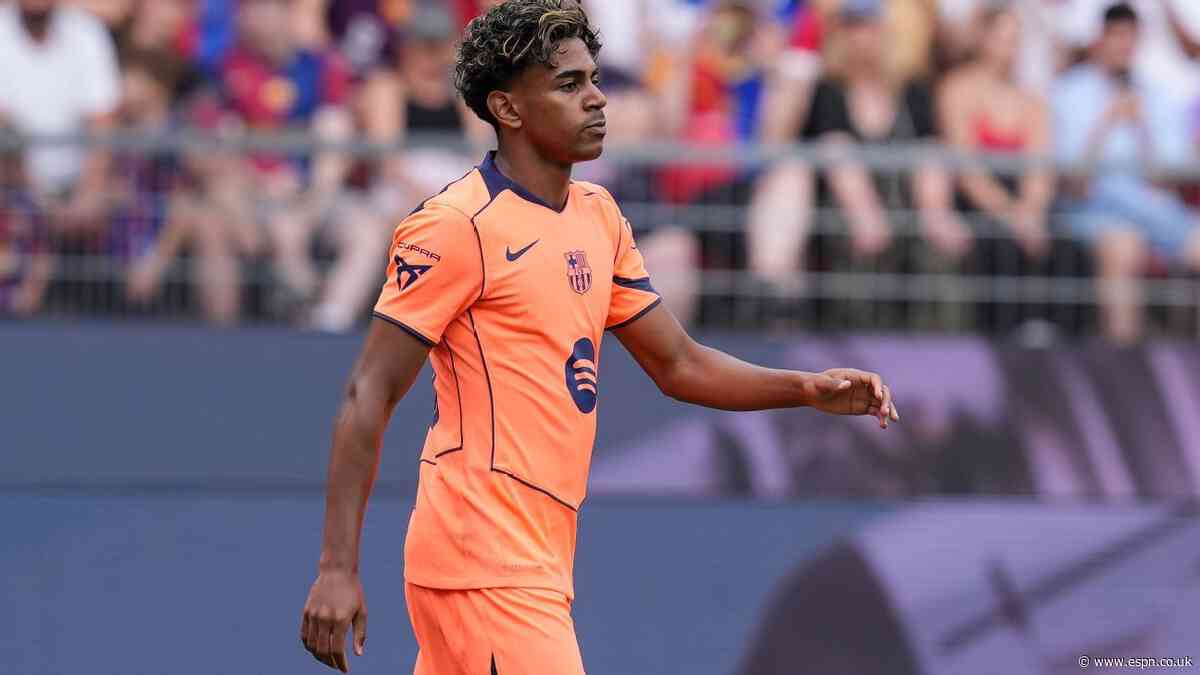 Yamal scores in big Barça win, Bisiwu adds brace