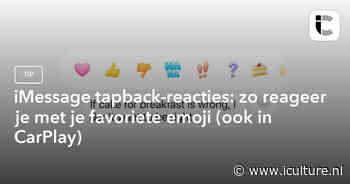 iMessage tapback-reacties: zo reageer je met je favoriete emoji (ook in CarPlay)