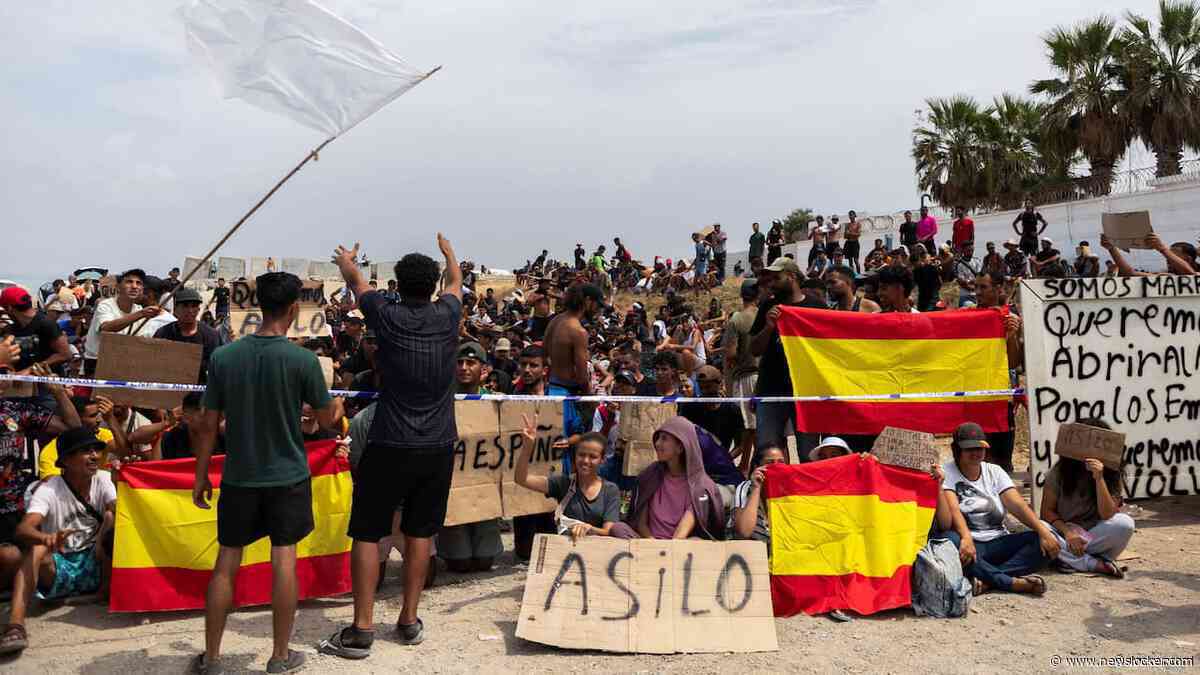 Honderden migranten demonstreren in Ceuta voor asiel