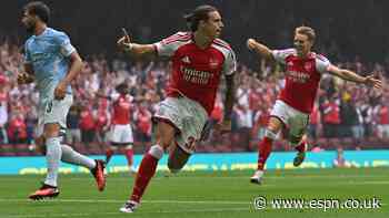 Arsenal vs. Man City player ratings as Mikel Arteta's men cruise to Community Shield victory