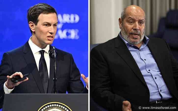 Kushner meets Hamas chief in Egypt in push for Gaza disarmament; IDF continues strikes