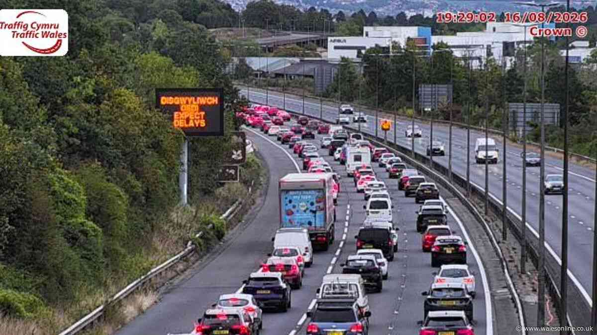 M4 gridlock as Arsenal and Man City fans get out of Wales - live updates
