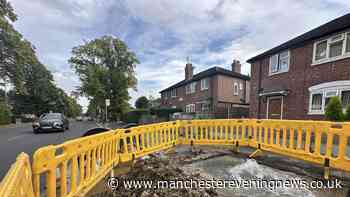Burst water main in Withington creates 'bubbling mountain spring'