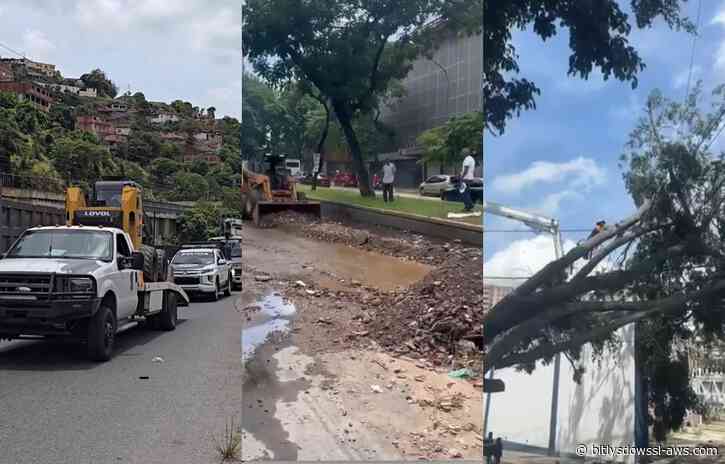 Continúan las labores de limpieza de alcantarillas y vías afectadas por las lluvias en Caracas