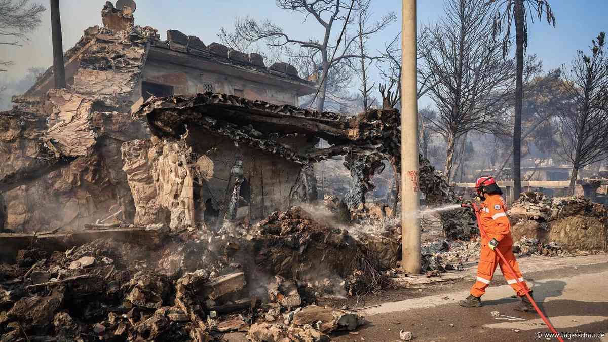 Waldbrände auf griechischer Insel Salamis - zwei Tote