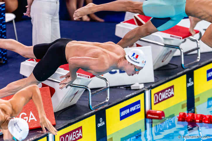 Marchand Throws Down 49.64 Fly Split On Men’s Medley Relay, #12 Performance In History