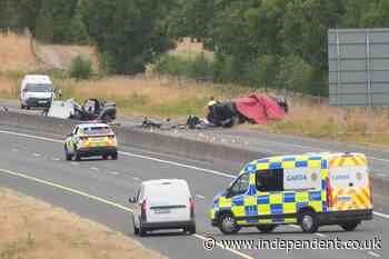 Five teenagers killed and child injured in crash after car driven wrong way on motorway