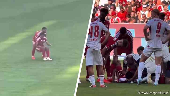 ¡Tremendo susto! Musiala se desmayó en pleno amistoso de Bayern Munich por el calor