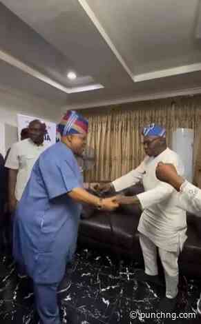VIDEO: Obasanjo pays surprise congratulatory visit to Adeleke after Osun poll victory