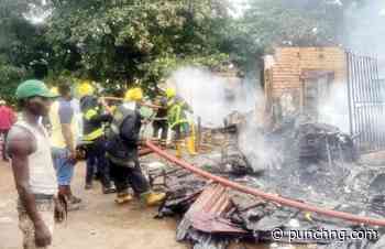 Fire destroys six shops in Lagos market