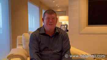 James Packer makes a very rare TV appearance at the Logies from his $200 million superyacht after his wedding to Kylie Lim