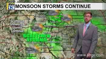 Trending warmer this week with monsoon storms
