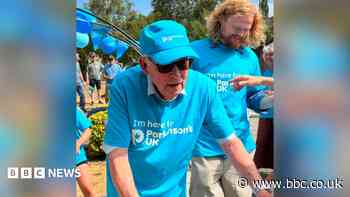 Man, 90, with Parkinson's walks 90 miles for charity