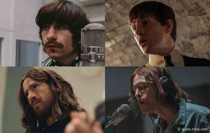 Watch actors in upcoming Beatles biopics recreate iconic ‘Abbey Road’ album cover