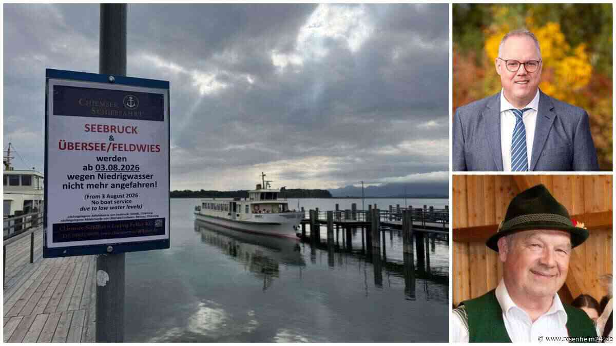 „Dann hockt das Schiff im Dreck!“ – Niedrigwasser am Chiemsee blockiert Schifffahrt