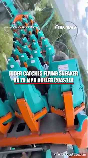 WATCH: Rider catches flying sneaker on 70 mph roller coaster #shorts #foxnews #news #fox