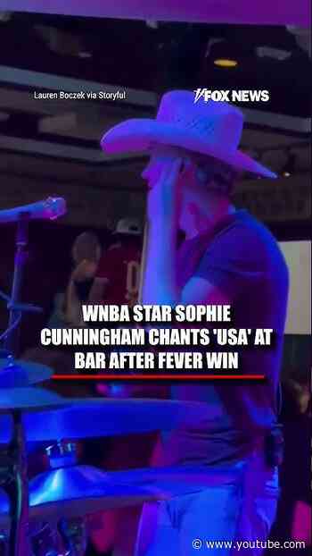 WNBA star Sophie Cunningham chants ‘USA’ at bar after Fever win #shorts #foxnews #news #fox
