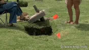 Families devastated after flooding at Fairview Memorial Park damages graves