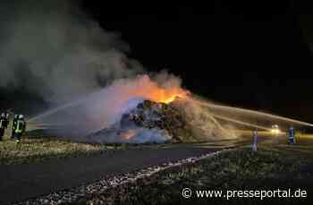 LPI-NDH: Strohdiemen im Vollbrand - Brandursache unklar