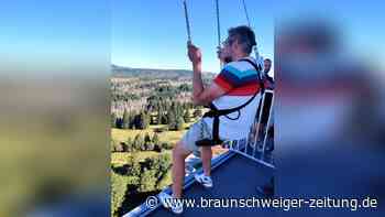 Schaukeln mit Blick auf den Brocken: Ein Adrenalinkick in 60 Metern Höhe