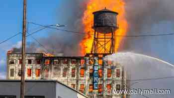 Beleaguered Downtown Portland set to experience huge cloud of ASBESTOS as torched historic mill with dead body inside is blown up