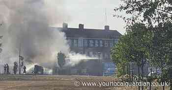 Dramatic blaze causes major damage at electrical substation site in Carshalton