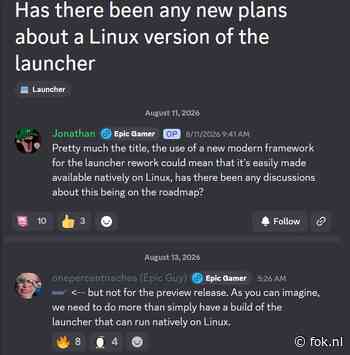 Epic Games Launcher krijgt binnenkort Linux ondersteuning