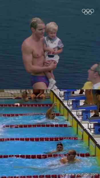 Gary Hall competed at #Montreal1976, accompanied by his baby son. 👶