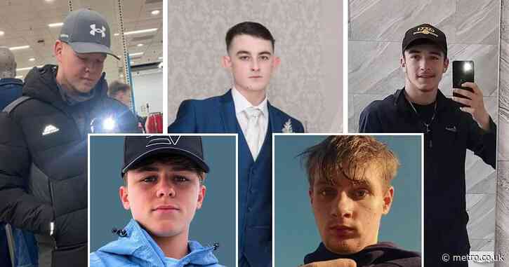 Five teenagers killed after car drives wrong way on motorway are pictured
