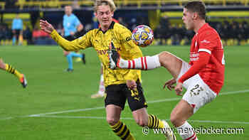 ’Joey Veerman past met zijn passing goed in lijn die bij Borussia Dortmund is ingezet’