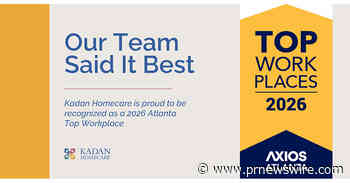 Kadan Homecare Named a 2026 Atlanta Top Workplace