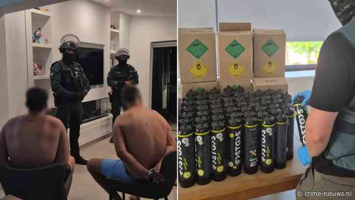 Enorme partij lachgas van ruim 13.000 kilo gepakt op Tenerife, ook cocaïne en wiet gevonden