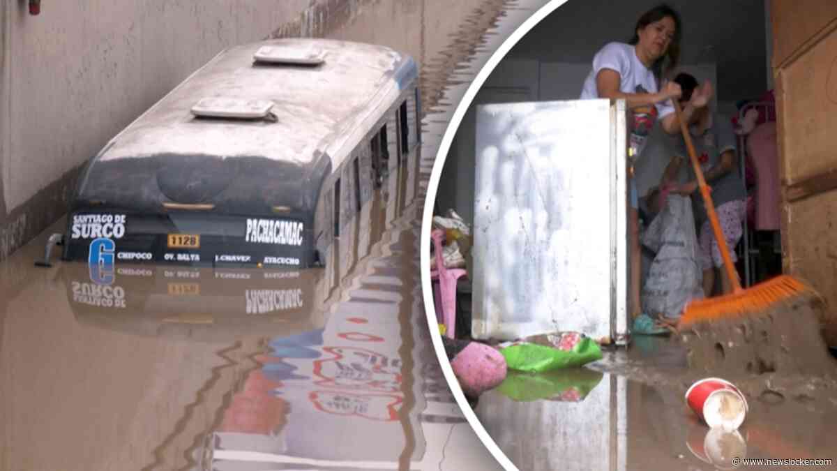 Zware regenbuien zetten huizen onder water in Peru