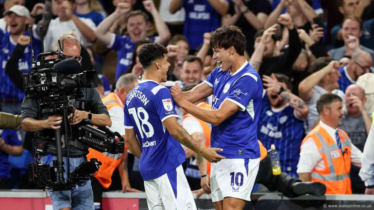 Rubin Colwill hits dramatic 98th-minute equaliser to earn Cardiff City draw against Wrexham
