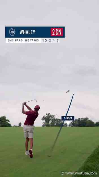 Jack Whaley is making his move in the afternoon match at Merion.