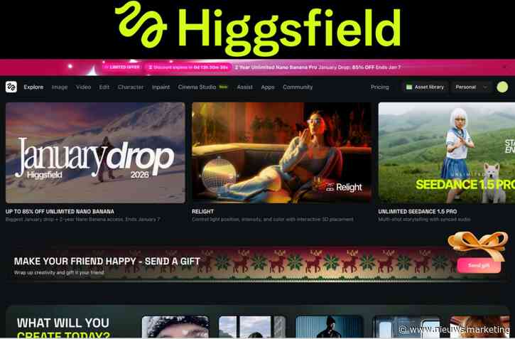AI-video wordt marketinginfrastructuur: Higgsfield nu 5,4 miljard dollar waard
