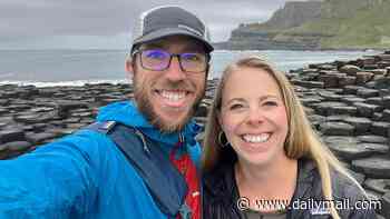Husband's double life is exposed as he's arrested for art teacher wife's murder after her gashed body was found in their bloodstained marital home