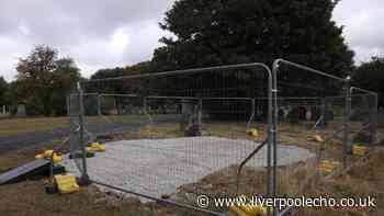 Work underway to replace crumbling Anfield cemetery war memorial