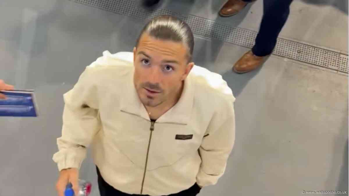 Jack Grealish responds to transfer question as Cardiff City fan shouts from stand