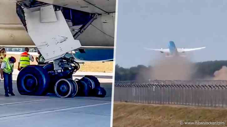 Nieuwe beelden: flinke schade aan passagiersvliegtuig na mislukte start en landing in München