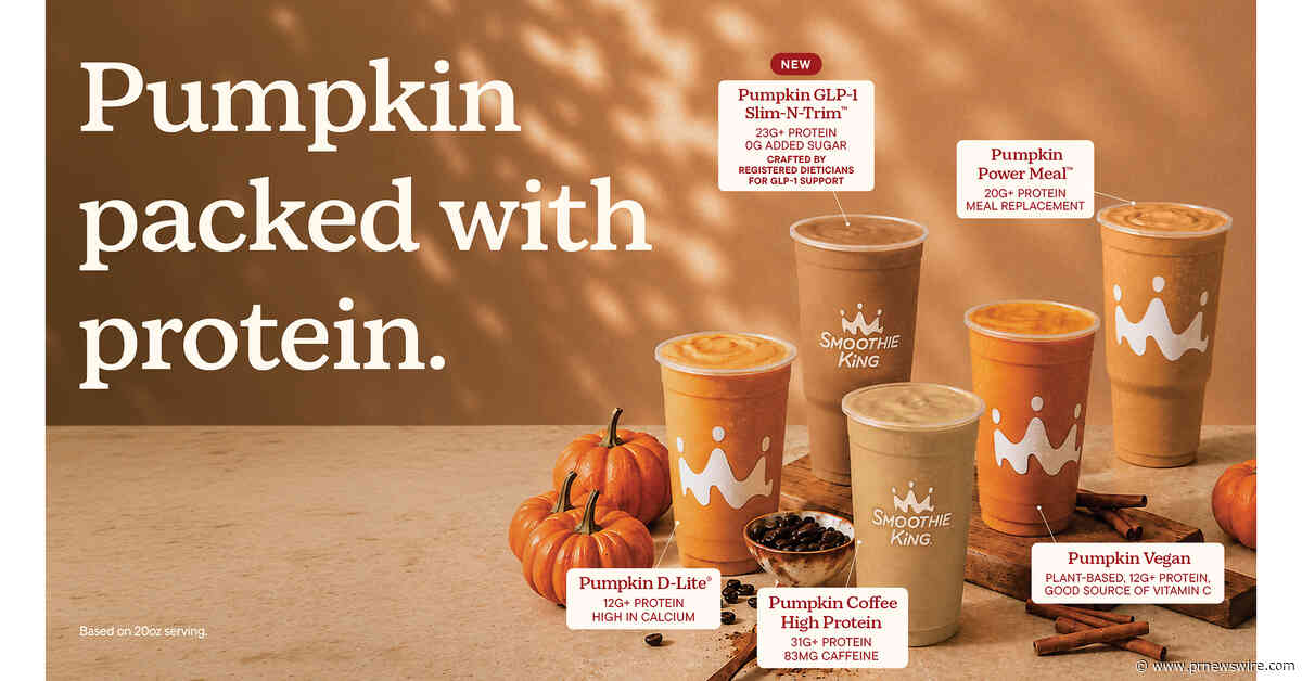 Smoothie King Introduces the First-Ever Delicious and Nutritious GLP-1 Support Pumpkin Smoothie